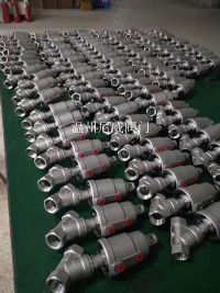 氣動螺紋角座閥不銹鋼頭